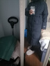 鴨鴨（YAYA）王一博同款冰殼系列2.0羽絨服女過(guò)膝長(zhǎng)款冬新款極寒加厚加長(zhǎng)外套 青光黑 M 曬單實(shí)拍圖