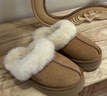 UGG秋季女士經(jīng)典舒適厚底毛拖包頭休閑懶人毛毛鞋勃肯鞋 1122550 CHE|栗色 38 曬單實(shí)拍圖