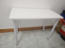 書(shū)桌電腦桌學(xué)生學(xué)習家用臥室長(cháng)條桌女生化妝桌簡(jiǎn)易辦公寫(xiě)字臺桌子 白色100x50升級版 曬單實(shí)拍圖
