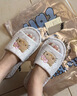 野獸派家居（tbh）三麗鷗Hello Kitty仿皮革刺繡拖鞋可外穿家居鞋夏女士鞋子 38-39 曬單實(shí)拍圖