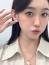 Jay 2025新款仿貓眼石四葉草耳釘女耳釘送女友生日禮物 曬單實(shí)拍圖