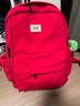 Lee書(shū)包女初中生大容量休閑輕便雙肩包大學(xué)生電腦包旅行背包 學(xué)院紅 曬單實(shí)拍圖