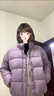芭芙達妮棉服女款2025年最新款多巴胺短款韓版休閑棉襖白色加厚棉衣外套 香芋紫 S 100斤以?xún)?曬單實(shí)拍圖