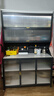 四季沐歌廚房置物架落地廚柜餐邊收納柜櫥柜儲物柜子微波爐烤箱碗碟柜用具 【加厚巖板】灰6層120長(cháng)-全配 曬單實(shí)拍圖
