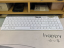 羅技（Logitech）K580無(wú)線(xiàn)藍牙超薄靜音鍵盤(pán) 辦公鍵盤(pán)筆記本電腦手機Mac平板ipad鍵盤(pán)雙模外接鍵盤(pán)薄膜便攜多屏家用 超薄鍵盤(pán)-芍藥白 曬單實(shí)拍圖