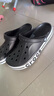 卡駱馳（CROCS）貝雅卡駱班洞洞鞋|205089 黑色/白色-066   44 (280mm)   曬單實(shí)拍圖