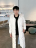 雪中飛長(cháng)款羽絨服男士冬季連帽御寒上衣舒適潮流外套情侶款百搭羽絨衣 曬單實(shí)拍圖