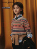 Teenie WeenieKids小熊童裝25年新款秋冬男女童費爾島紋套頭毛衣 混色 160 cm 曬單實(shí)拍圖