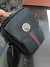 赫澤瓊斯男士單肩斜挎包進(jìn)口意大利小牛皮腰包迷你小包男軟皮小背包手機包 黑色大號意大利牛皮 曬單實(shí)拍圖