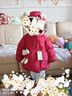戴維貝拉（DAVE＆BELLA）冬款寶寶羽絨服女童防水加厚外套女寶寶小熊新年紅色衣服 曬單實(shí)拍圖