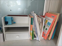 桌面置物架書(shū)桌收納架工位桌子上置物柜辦公桌文件收納架小書(shū)架 【左側抽屜款】暖白色56*18*25cm 曬單實(shí)拍圖