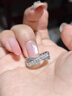 瑞諾925銀小雙環(huán)戒指女新款銀戒指小眾時(shí)尚拉絲星芒食指環(huán)禮物送女友 勿拍/精美包裝定金 曬單實(shí)拍圖