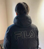 FILA 斐護科技|斐樂(lè )官方情侶長(cháng)款羽絨服2025冬新款寬松保暖連帽外套 正黑色-BK 2XL 185/104A/XXL 曬單實(shí)拍圖