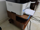 詩(shī)亭居打印機支架 置物架落地簡(jiǎn)約現代辦公室放移動(dòng)桌下復傳真機支架多 帶輪雙層黃胡桃打印架40*40*30 曬單實(shí)拍圖