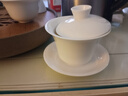 京器丨京東限定真裸價(jià)·三才蓋碗茶具羊脂玉白瓷懸停蓋杯茶碗泡茶杯 曬單實(shí)拍圖