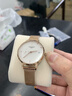 LOSENGS新款女士手表全自動(dòng)機械表防水時(shí)尚情人節禮物專(zhuān)用女表 升級版玫金白面+送皮帶 曬單實(shí)拍圖