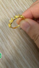 萃華足金999琺瑯愛(ài)心黃金戒指時(shí)尚婚慶三金女戒送女友老婆生日禮物 鑲鉆蝴蝶戒指金重約3.2g 曬單實(shí)拍圖