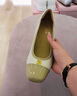 他她（TATA）女鞋2025年秋季新款粗跟鞋子時(shí)尚簡(jiǎn)約淺口女單鞋XMM02CQ5 米/杏 37 曬單實(shí)拍圖
