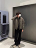 聲猴美式飛行員夾克外套男機能風(fēng)痞帥立領(lǐng)短款寬松男士休閑棒球服棉服 灰色夾棉外套+黑高領(lǐng)毛衣+黑加絨西褲【三件套】 XL 曬單實(shí)拍圖