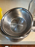 萊柏頓 316L不銹鋼漏盆洗菜盆瀝水籃食品級洗米篩淘米盆濾水菜盆水果籃 【28cm】316L鋼漏盆+實(shí)盆 曬單實(shí)拍圖