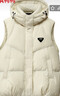 鴨鴨（YAYA）羽絨馬甲女外穿秋冬新款情侶男女同款連帽馬夾背心羽絨服外套 白色-YE4C604061E S (建議80-100斤) 曬單實(shí)拍圖