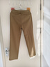【哥弟制造商】直筒法棍褲休閑褲女春季松緊腰顯瘦顯腿長(cháng)煙管褲 卡其色 XL 29 曬單實(shí)拍圖