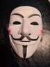 黑客面具v字仇殺隊低調的小丑面具成人男全臉神秘死神恐怖鬼臉 v字面具白色 曬單實(shí)拍圖
