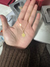 周大福閃閃雪花吊墜黃金項鏈女(工費:420計價(jià))EOF553 新年禮物 40cm 足金 約4.05g 曬單實(shí)拍圖