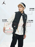 Jordan耐克AJ童裝兒童馬甲男女童羽絨馬甲秋冬保暖內搭 正黑色 曬單實(shí)拍圖