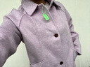IEF/愛(ài)依服2025秋冬新款法式氣質(zhì)感通勤百搭女裝中長(cháng)款毛呢外套大衣 紫 L 曬單實(shí)拍圖