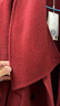 三彩【100綿羊毛】獨醒2025冬季新款雙面呢大衣長(cháng)款毛呢外套F 磚紅色 S 155/80A 曬單實(shí)拍圖
