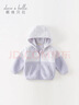 戴維貝拉（DAVE＆BELLA）兒童搖粒絨外套連帽男童上衣寶寶衣服休閑女童外衣春裝新款 丁香紫【現貨】 110 cm（建議身高100-110cm） 曬單實(shí)拍圖