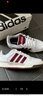 adidas ENTRAP美式校園風(fēng)運動(dòng)少年感復古籃球風(fēng)板鞋男女阿迪達斯 白色/紅色   42.5 曬單實(shí)拍圖