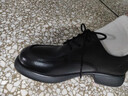 蜘蛛王女鞋樂(lè )福鞋女真皮2025秋季新款頭層牛皮英倫風(fēng)系帶軟底小皮鞋 黑色3.0CM-通勤系帶款 35 曬單實(shí)拍圖