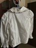 英氏（YEEHOO）女童襯衫兒童襯衣中大童裝長(cháng)袖上衣純棉內搭學(xué)院風(fēng)春裝 白色 140 曬單實(shí)拍圖