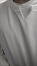 曇蓓漫打底衫男長(cháng)袖V領(lǐng)T恤春秋季內搭肌理感衣服休閑百搭慵懶風(fēng)韓式穿搭 肌理感長(cháng)袖【白色】 2XL 【建議135-150斤】 曬單實(shí)拍圖