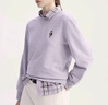 Teenie Weenie小熊女裝衛衣春秋季學(xué)院風(fēng)簡(jiǎn)約休閑基礎款圓領(lǐng)衛衣 淺紫色 S 曬單實(shí)拍圖