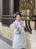 安妮優(yōu)兒格格服女童古裝清朝秋冬加厚兒童冬季漢服中國風(fēng)唐裝滿(mǎn)族拜年服裝 紫色加絨加厚 150 曬單實(shí)拍圖