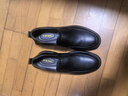 奧康（Aokang）男鞋套腳商務(wù)休閑皮鞋男士牛皮軟底一腳蹬皮鞋黑色42碼 曬單實(shí)拍圖