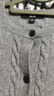 優(yōu)衣庫女裝紐花圓領(lǐng)針織開(kāi)衫/毛衣外套空調衫通勤秋冬新款481477 03 灰色 S 曬單實(shí)拍圖