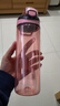 茶花便攜運動(dòng)水壺情侶系列戶(hù)外旅行防漏學(xué)生隨手塑料水杯子 粉色1個(gè) 620ml 曬單實(shí)拍圖