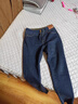 羅蒙（ROMON）牛仔褲彈力加絨女褲子冬季2025年新款高腰顯瘦鉛筆長(cháng)褲加厚小腳褲 藍色（加絨） 26 /S 曬單實(shí)拍圖