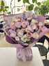 艾斯維娜鮮花速遞向日葵混搭花束生日禮物全國同城配送 紫玫瑰混搭花束 曬單實(shí)拍圖