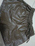 皮爾卡丹（pierre cardin）秋冬新款皮短褲女秋冬2025新款歐貨高腰外穿美拉德休閑a字打底靴 咖色【版】 M 【建議90-105斤】 曬單實(shí)拍圖