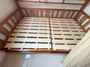 臨稚胡桃木 兒童上下床實(shí)木高低床雙層床上下鋪床兩層木床子母床 爬梯款 上鋪寬1.0米下鋪寬1.2米 曬單實(shí)拍圖
