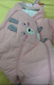 雅爾索嬰兒連體羽絨棉服連腳新生兒加厚外出服棉衣套裝寶寶包腳保暖抱衣 調皮兔粉色(胸前擋片雙頭拉鏈） 80cm 中號 建議6-10個(gè)月 （參考中碼） 曬單實(shí)拍圖