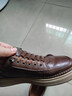 蜻蜓牌男鞋秋冬季真皮潮流板鞋一腳蹬隱形內增高皮鞋運動(dòng)休閑鞋小白鞋子 棕色 41 曬單實(shí)拍圖