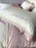 水星系列家紡高級感母嬰級A類(lèi)200支長(cháng)絨棉四件套花卉刺繡被套全棉輕奢床上用品 小香系列-奶茶白紫晶粉 200支 1.8 床單款 （被套200*230cm） 曬單實(shí)拍圖