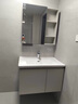 九牧（JOMOO）浴室柜陶瓷一體盆衛生間洗臉盆柜組合洗手盆衛浴洗漱臺A2741升級 基礎款 鏡背美妝收納 冷灰80cm 【無(wú)龍頭】 曬單實(shí)拍圖