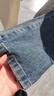 左西女童牛仔褲兒童褲子直筒褲2025新款中大童秋裝長(cháng)褲潮 牛仔色 160 曬單實(shí)拍圖